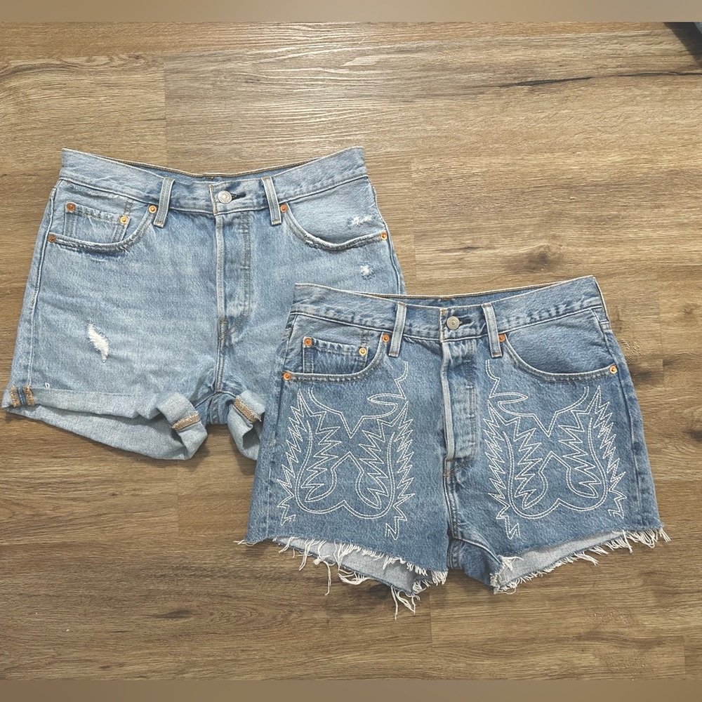 2 Pairs of Levi 501 Denim Shorts